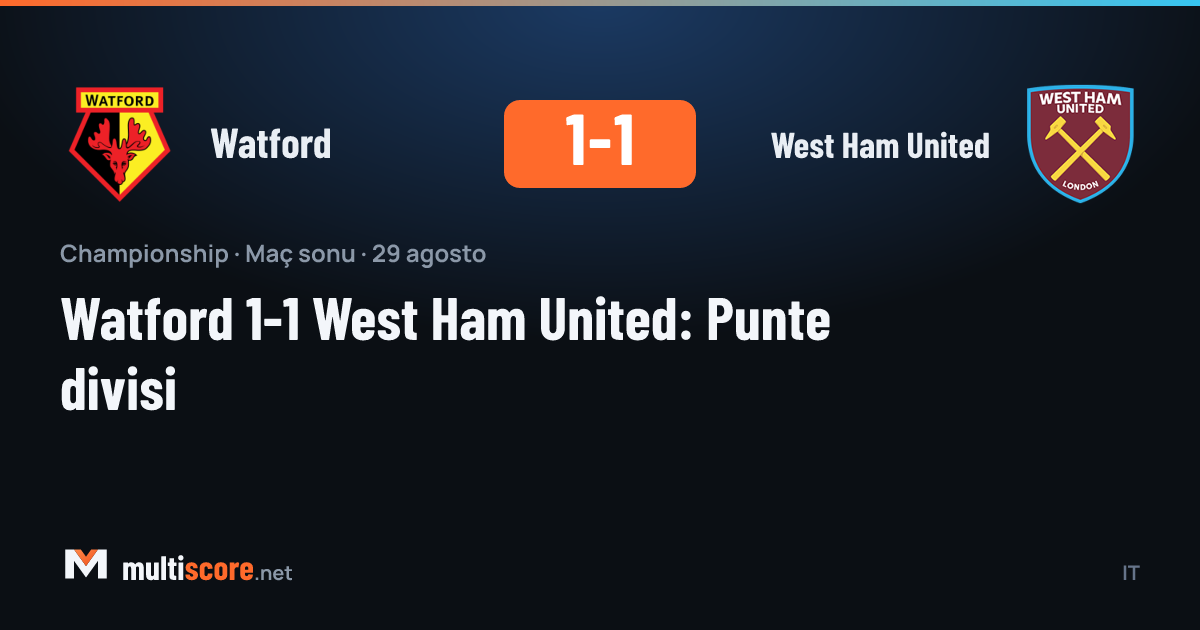 Watford West Ham United maçından bir görüntü