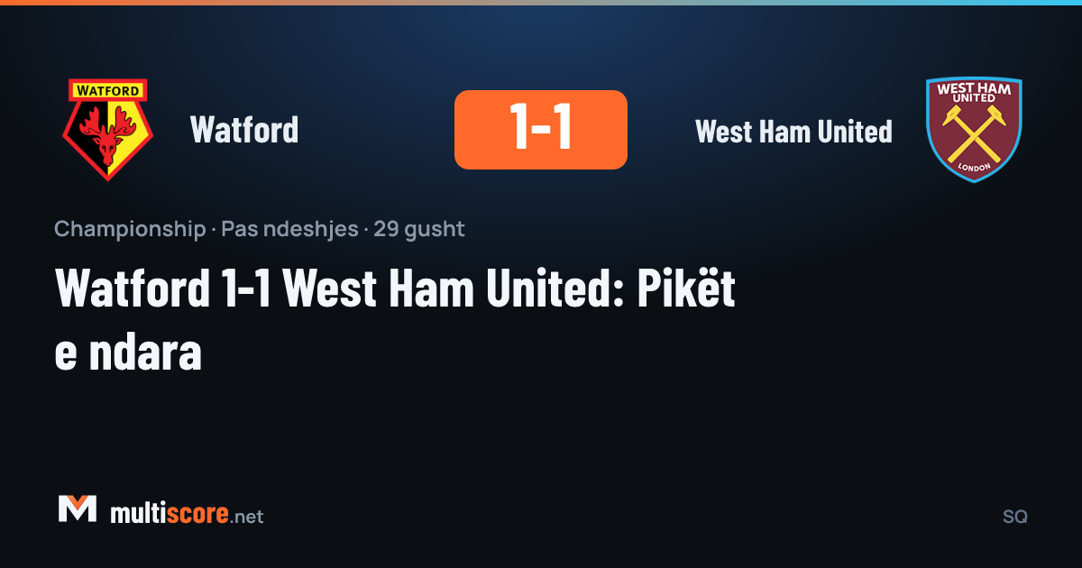 Watford West Ham United maçından bir görüntü
