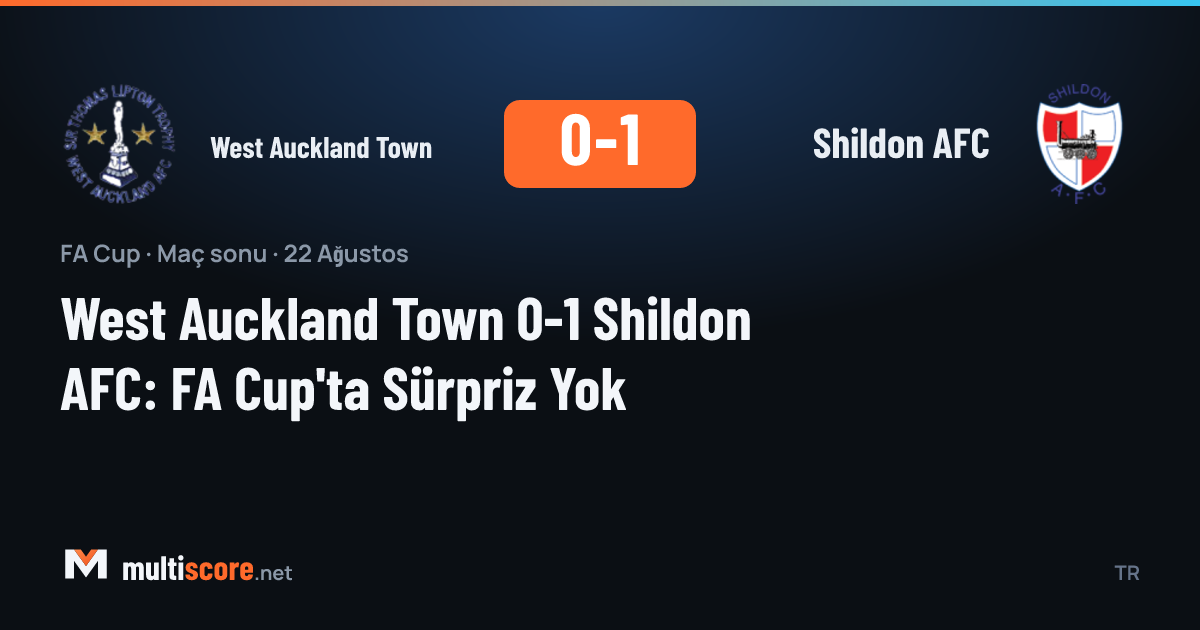 West Auckland Town - Shildon AFC