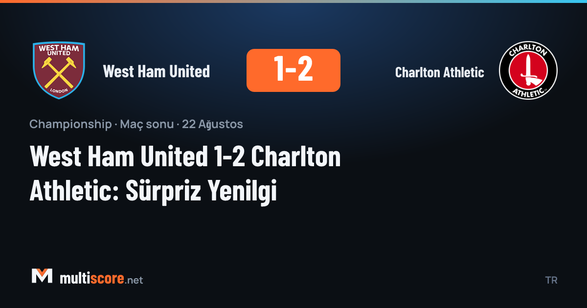 West Ham United ve Charlton Athletic oyuncuları sahada