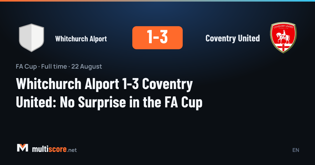 Whitchurch Alport ile Coventry United arasındaki FA Cup maçından bir kare