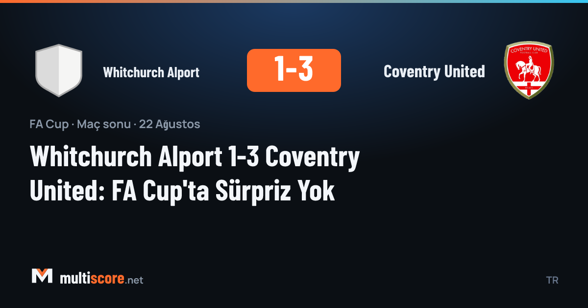 Whitchurch Alport ile Coventry United arasındaki FA Cup maçından bir kare