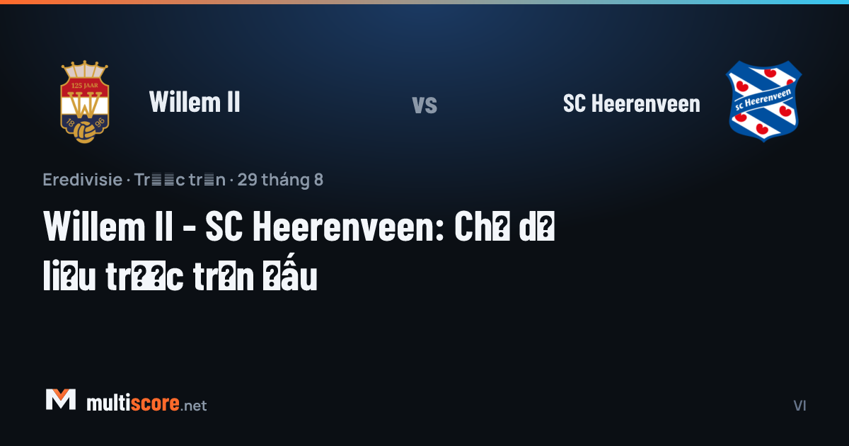 Willem II - SC Heerenveen Eredivisie maçı önü analiz görseli