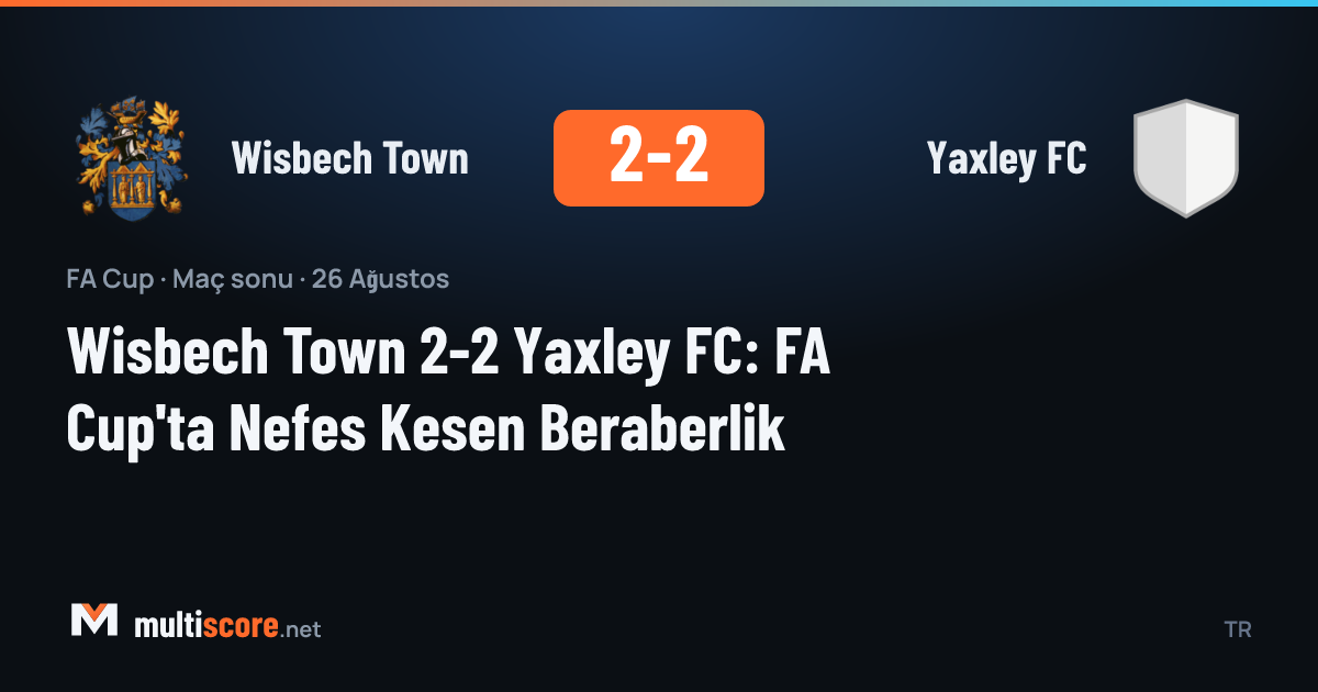 Wisbech Town ve Yaxley FC oyuncuları FA Cup maçında mücadele ediyor