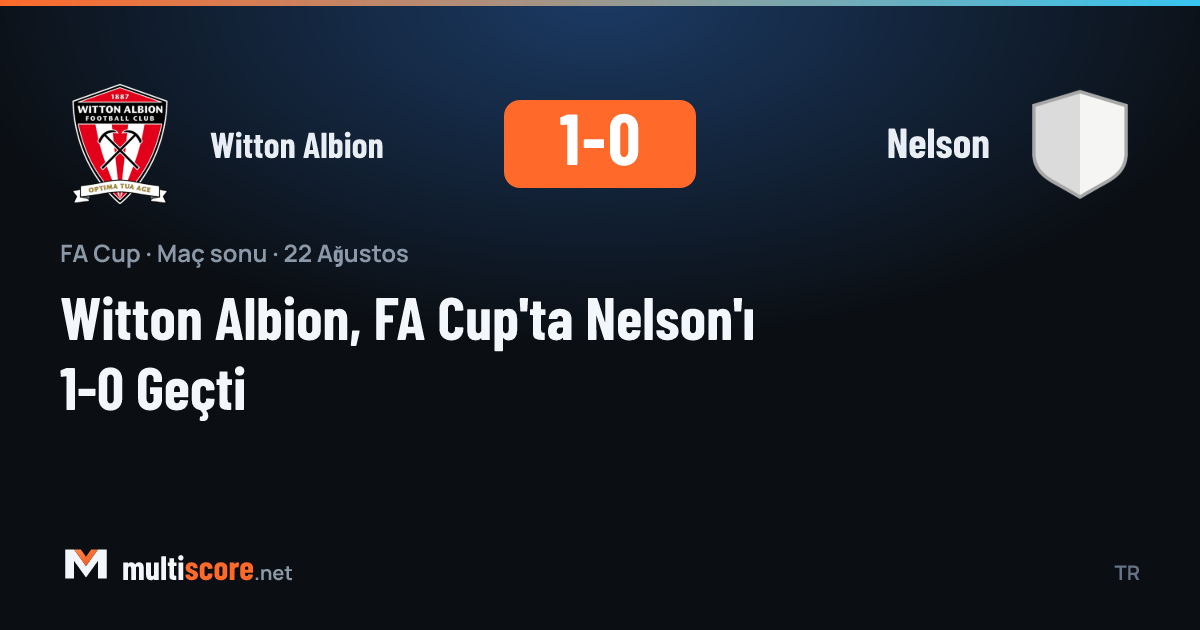Witton Albion ve Nelson arasındaki FA Cup maçından bir görüntü