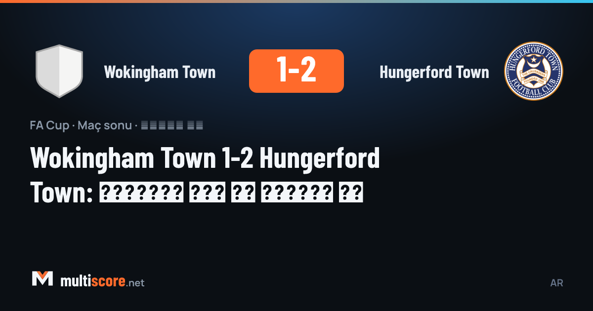 Wokingham Town ve Hungerford Town arasındaki FA Cup maçı