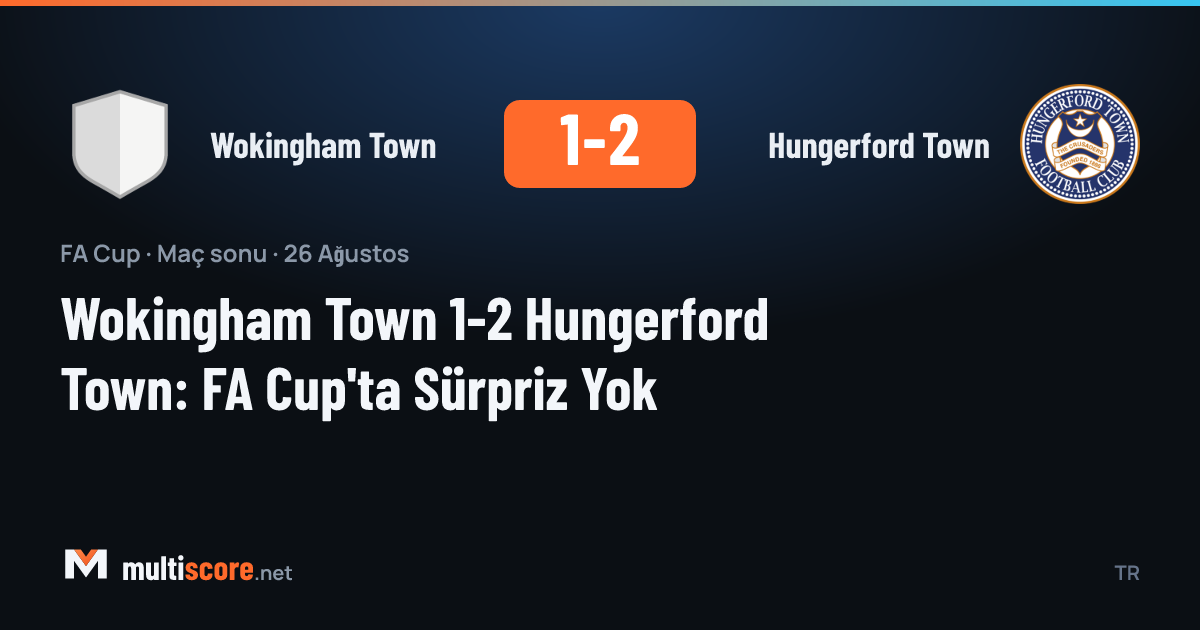 Wokingham Town ve Hungerford Town arasındaki FA Cup maçı