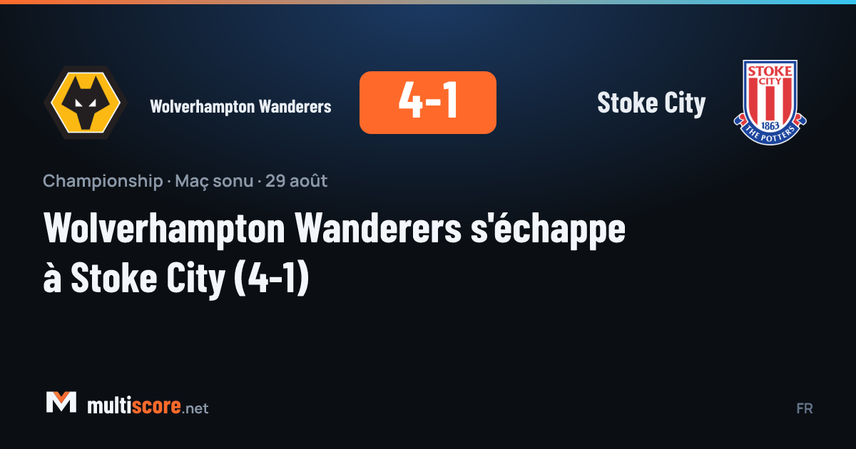 Wolverhampton Wanderers - Stoke City Championship maçı