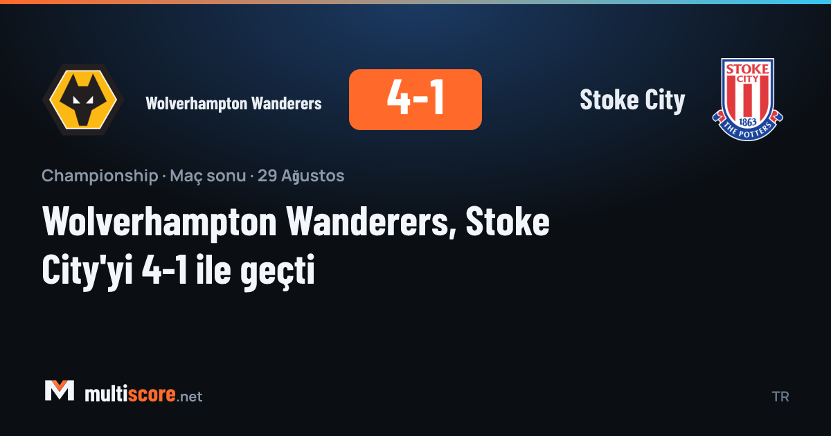 Wolverhampton Wanderers - Stoke City Championship maçı