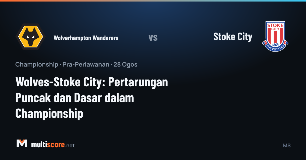 Wolverhampton Wanderers ve Stoke City oyuncuları Championship maçı için sahaya çıkıyor