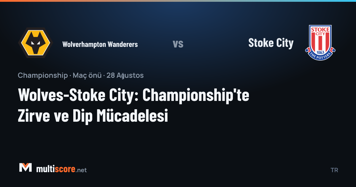 Wolverhampton Wanderers ve Stoke City oyuncuları Championship maçı için sahaya çıkıyor