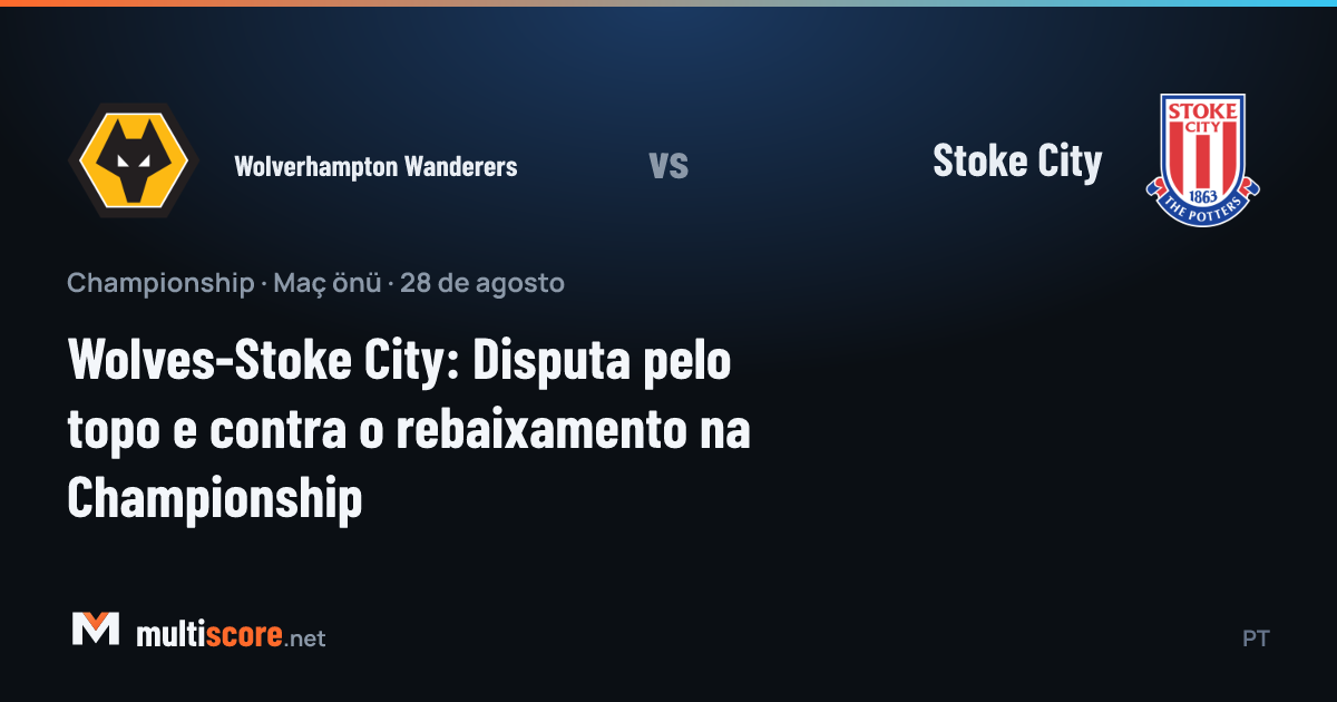 Wolverhampton Wanderers ve Stoke City oyuncuları Championship maçı için sahaya çıkıyor
