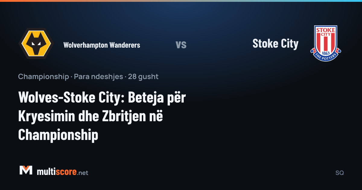 Wolverhampton Wanderers ve Stoke City oyuncuları Championship maçı için sahaya çıkıyor