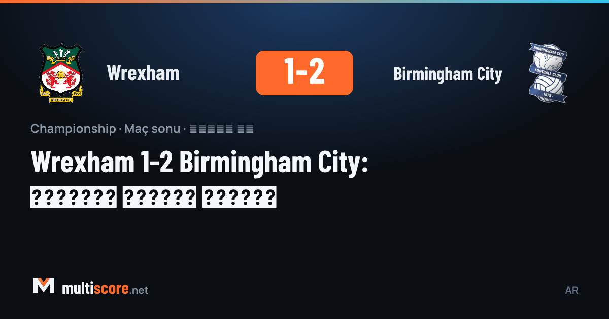 Wrexham - Birmingham City Championship maçından bir görünüm