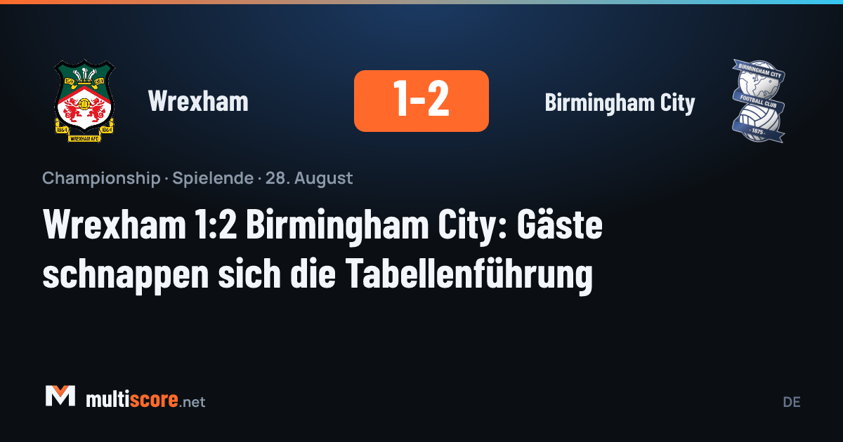 Wrexham - Birmingham City Championship maçından bir görünüm