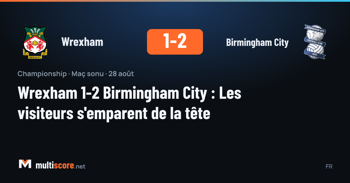 Wrexham - Birmingham City Championship maçından bir görünüm