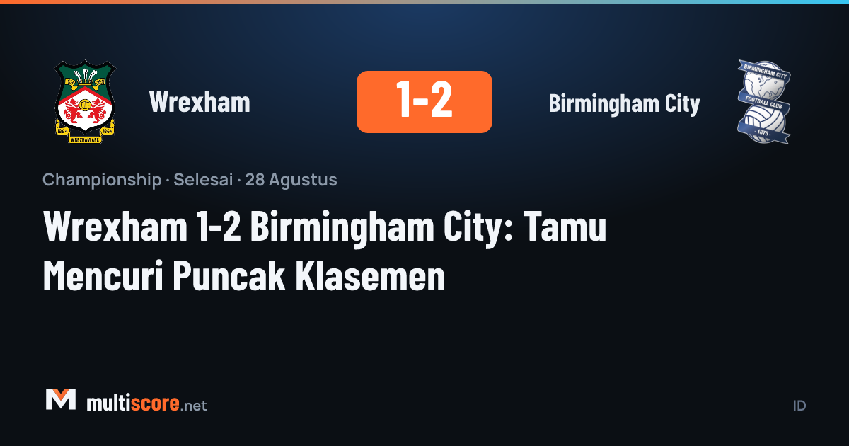 Wrexham - Birmingham City Championship maçından bir görünüm