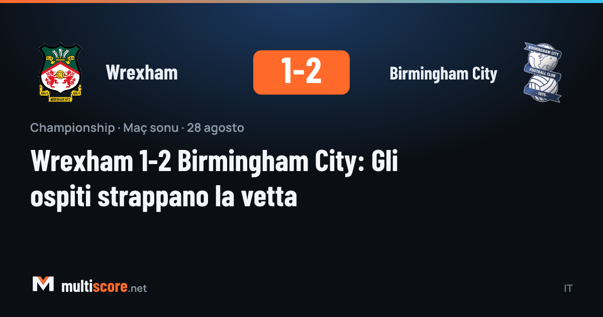 Wrexham - Birmingham City Championship maçından bir görünüm
