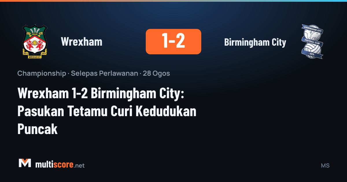 Wrexham - Birmingham City Championship maçından bir görünüm