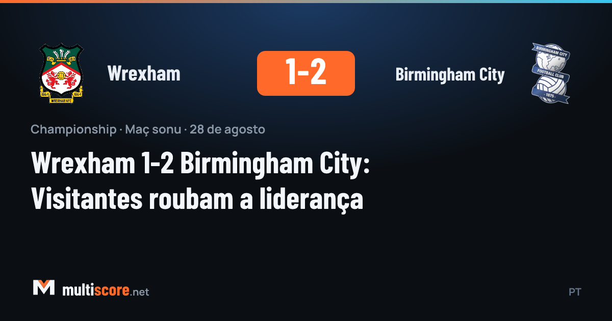 Wrexham - Birmingham City Championship maçından bir görünüm