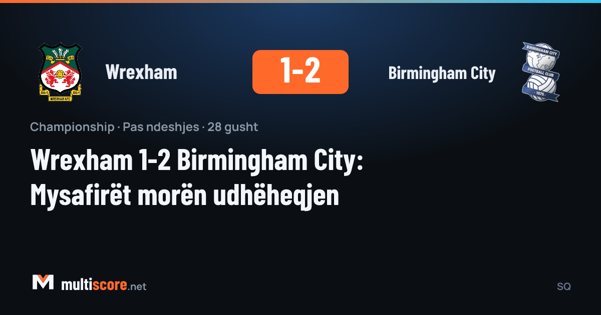 Wrexham - Birmingham City Championship maçından bir görünüm