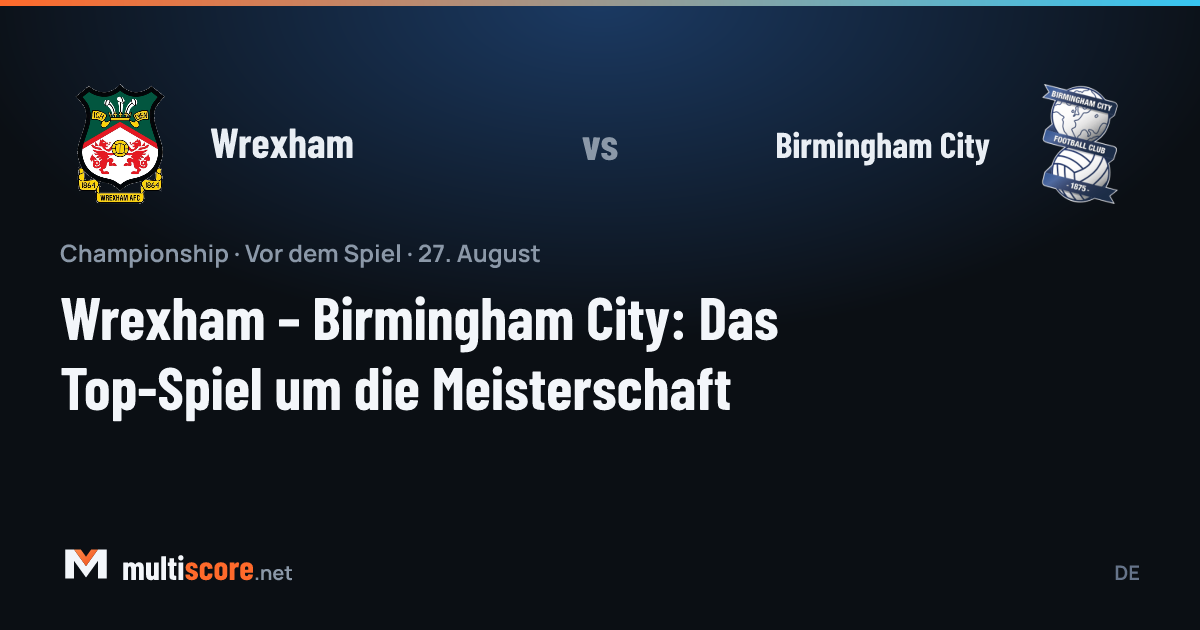 Wrexham ve Birmingham City oyuncuları Championship maçı öncesi sahada