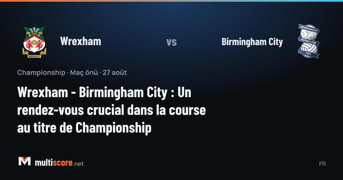 Wrexham ve Birmingham City oyuncuları Championship maçı öncesi sahada