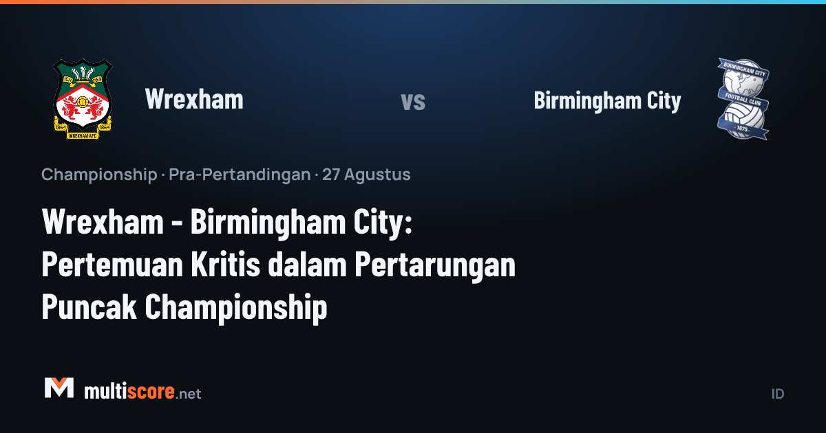 Wrexham ve Birmingham City oyuncuları Championship maçı öncesi sahada