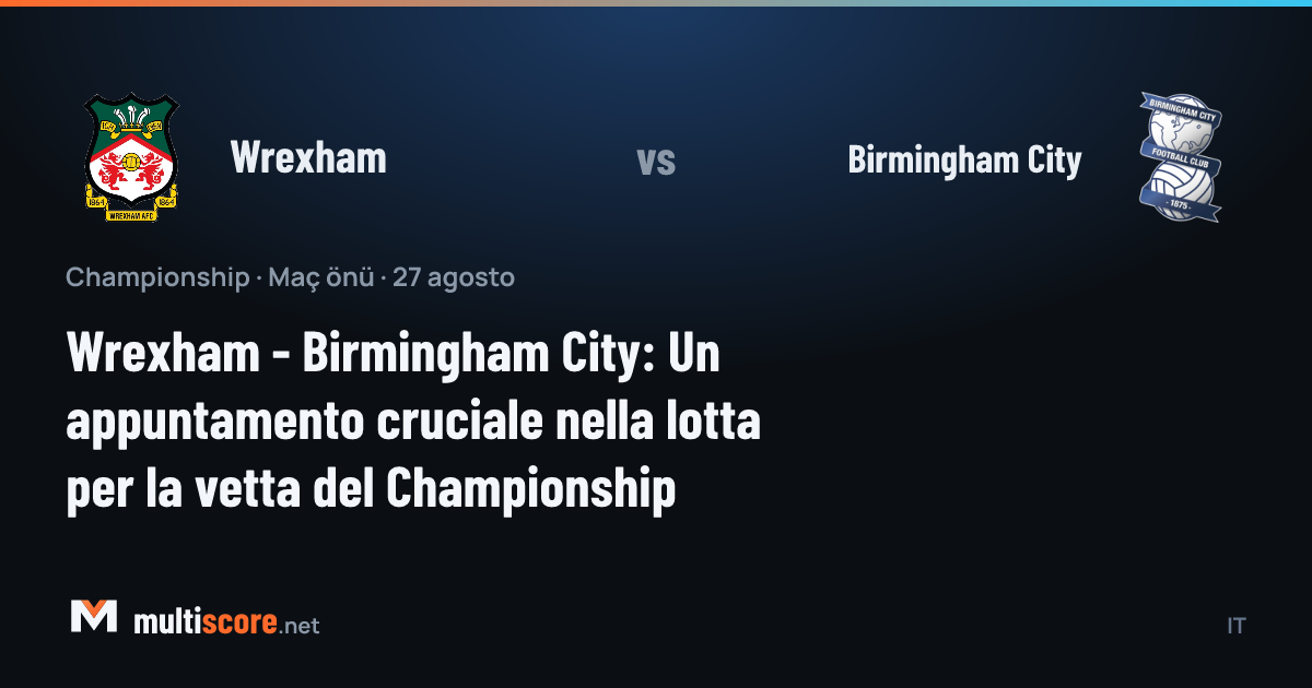 Wrexham ve Birmingham City oyuncuları Championship maçı öncesi sahada