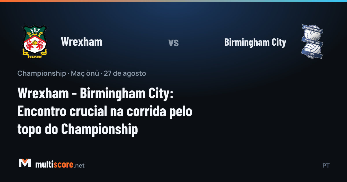 Wrexham ve Birmingham City oyuncuları Championship maçı öncesi sahada