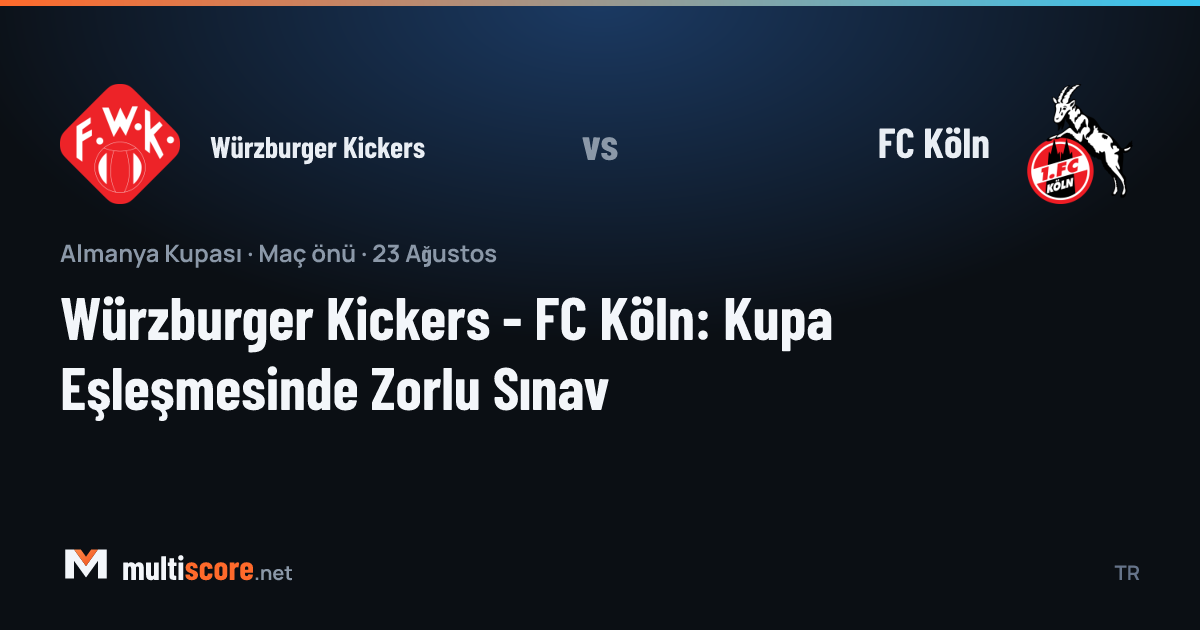 Würzburger Kickers - FC Köln