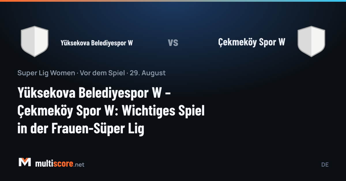 Yüksekova Belediyespor W - Çekmeköy Spor W Kadınlar Süper Lig maçı öncesi