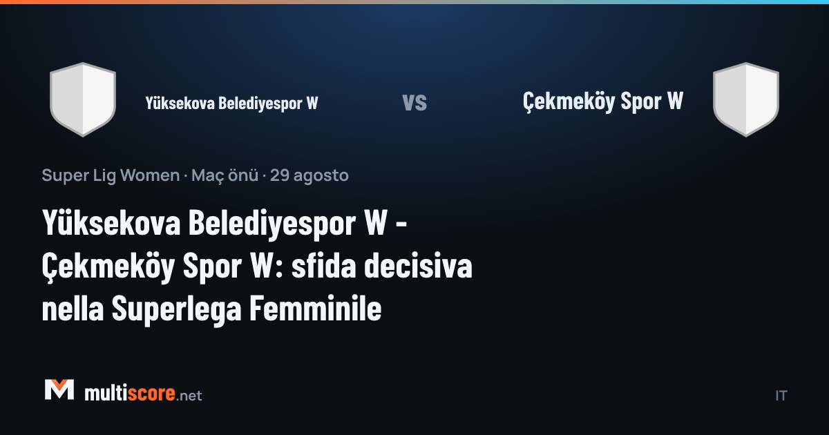 Yüksekova Belediyespor W - Çekmeköy Spor W Kadınlar Süper Lig maçı öncesi