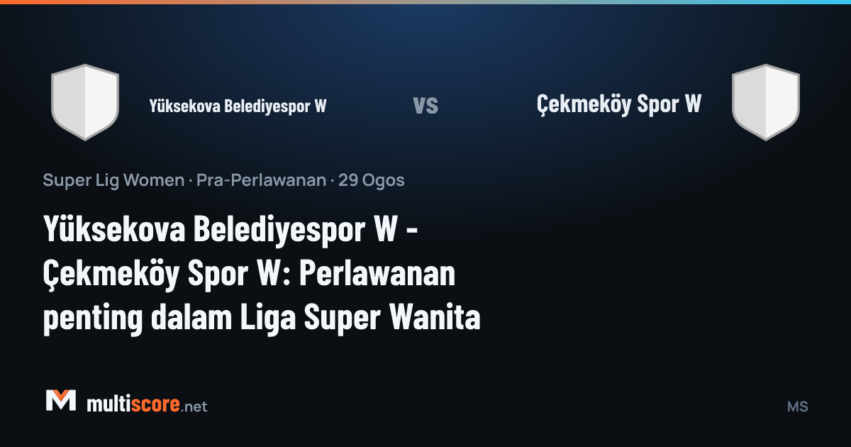 Yüksekova Belediyespor W - Çekmeköy Spor W Kadınlar Süper Lig maçı öncesi