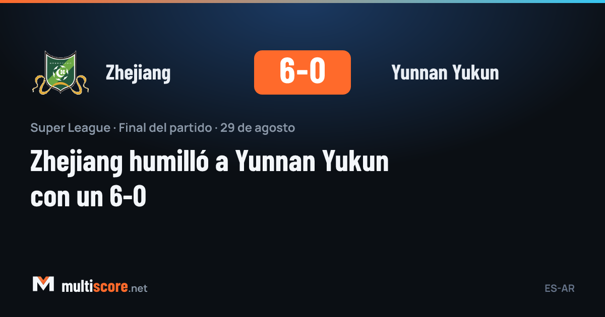 Zhejiang'ın Yunnan Yukun'u 6-0 yendiği Super League maçından bir görünüm